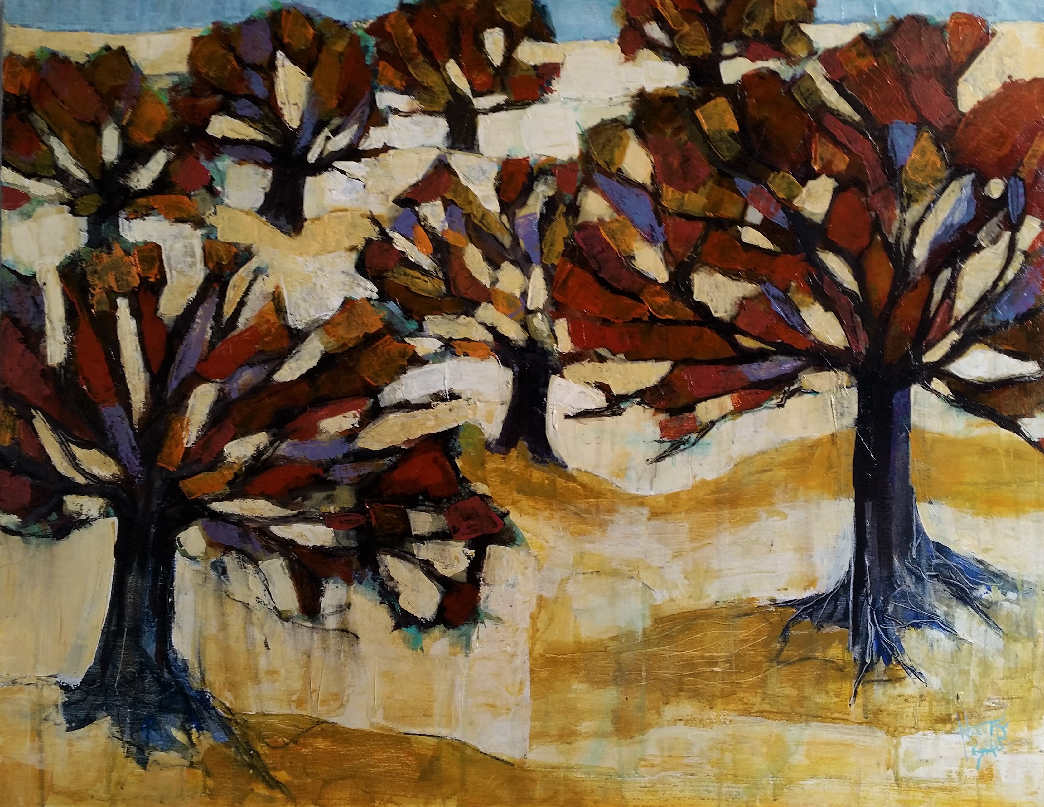 Les chênes de la garde. 92x73 - 30F. Nadine SALEM.