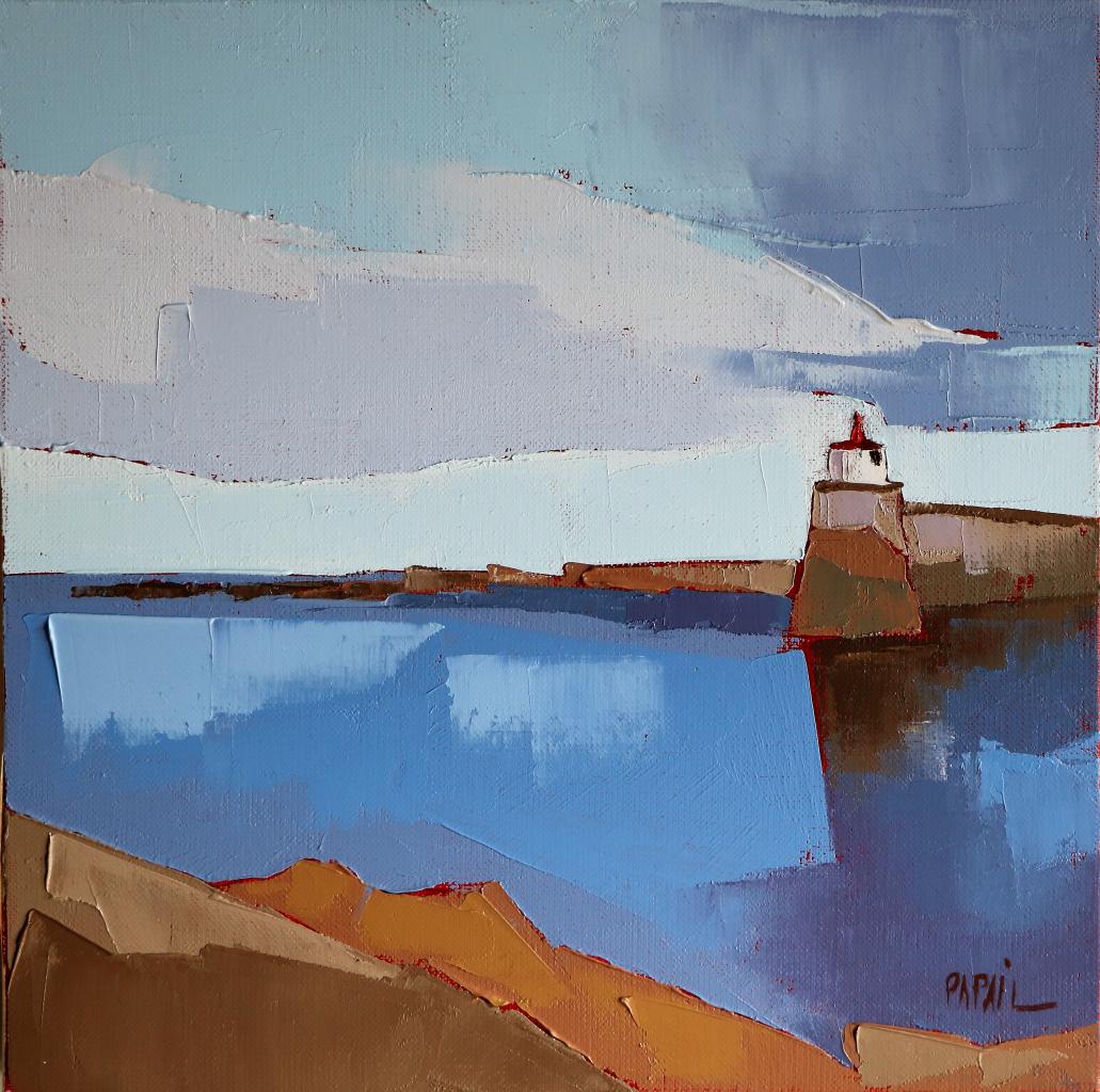 Les petits champs sur la colline. 30X30. F. PAPAIL