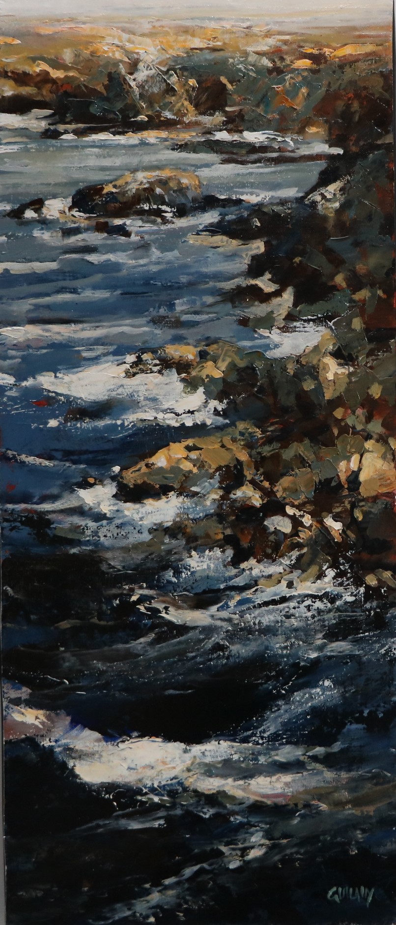 Rochers à Quiberon. 30X70. Bernard GUILAIN. V