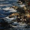 Rochers à Quiberon. 30X70. Bernard GUILAIN. V