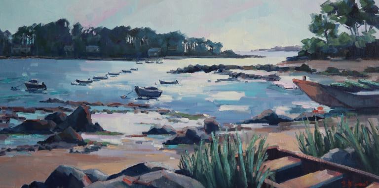 L'anse de Baden. 40x80. Béatrice ALIAMUS.