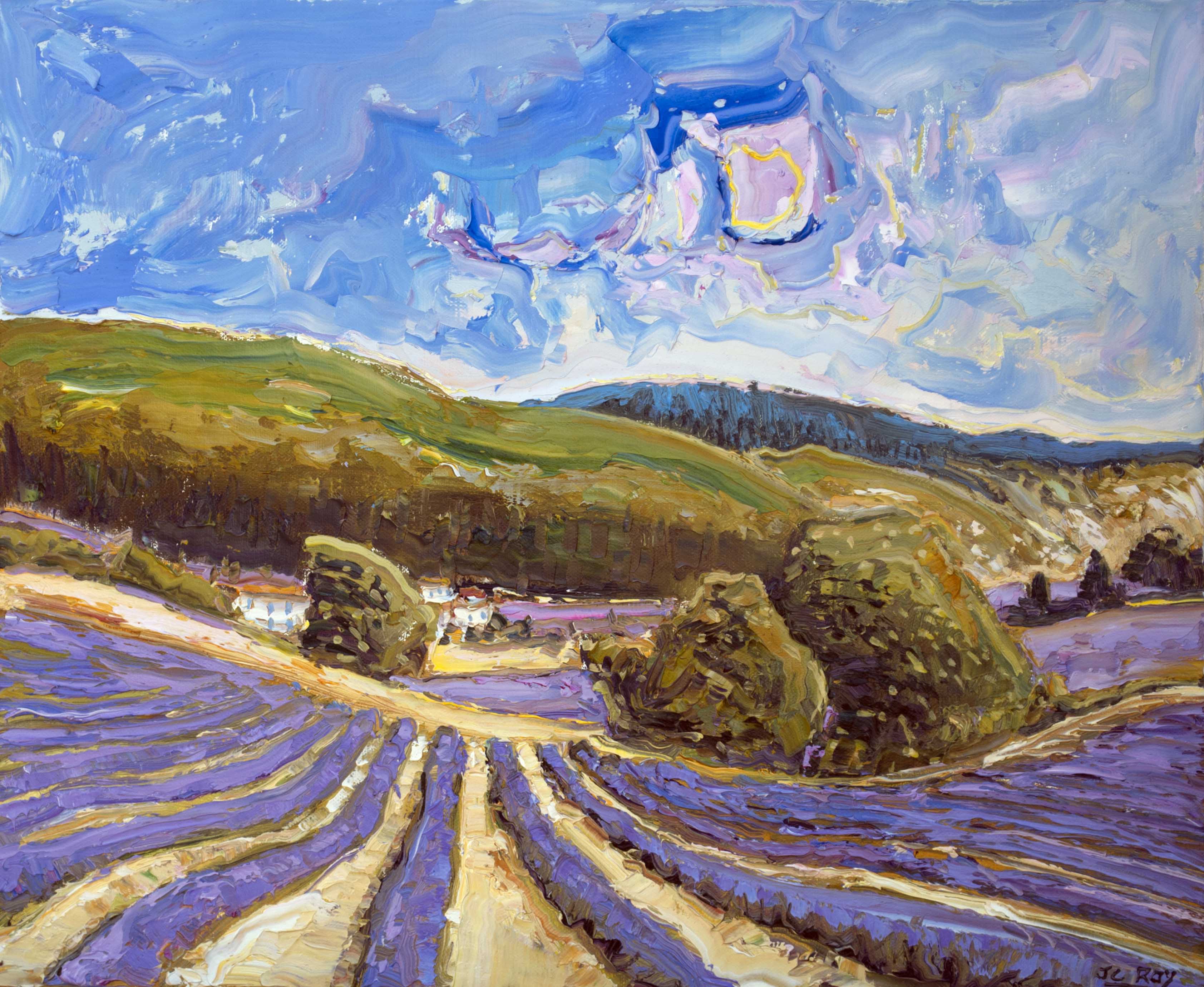 Lavande près d'Aurel. 46X38 - 8F. Jean-Claude ROY.